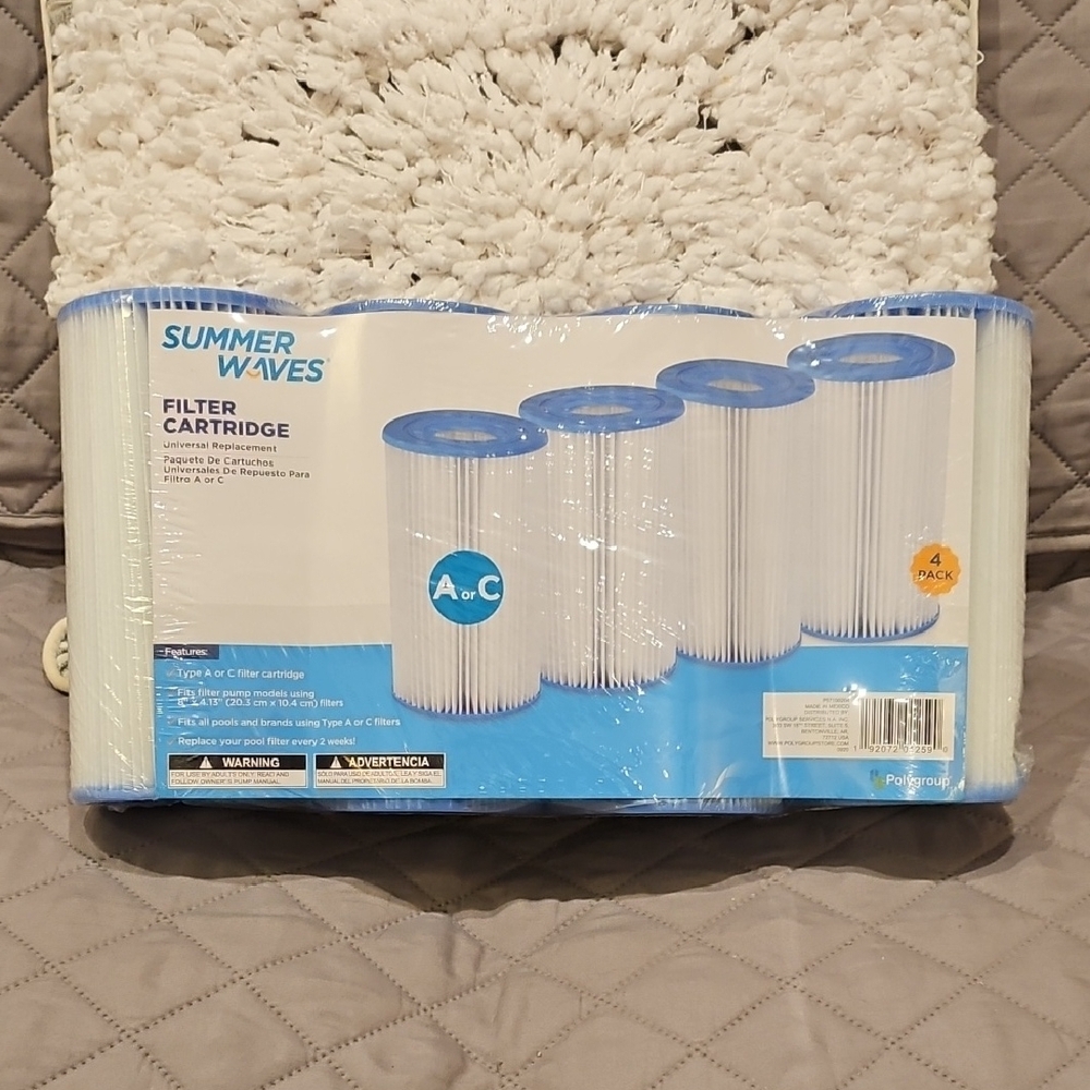 Summer Waves Universal Replacement Filter Cartridge 4-Pack